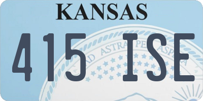 KS license plate 415ISE