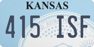 KS license plate 415ISF