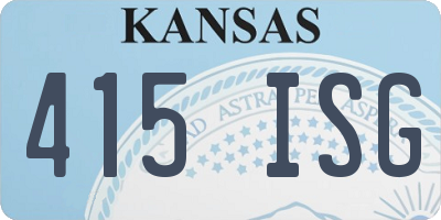 KS license plate 415ISG