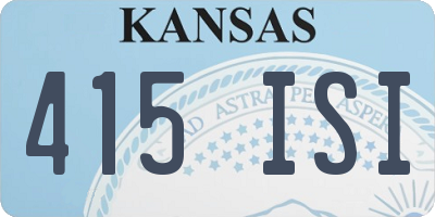 KS license plate 415ISI