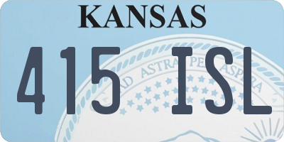 KS license plate 415ISL