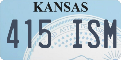 KS license plate 415ISM