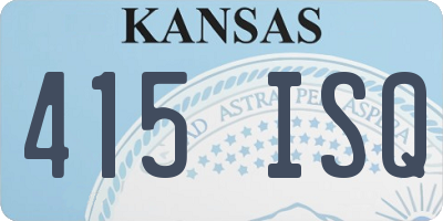 KS license plate 415ISQ