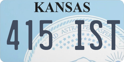 KS license plate 415IST