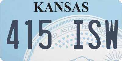 KS license plate 415ISW
