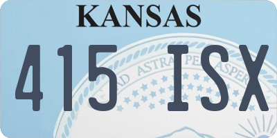 KS license plate 415ISX