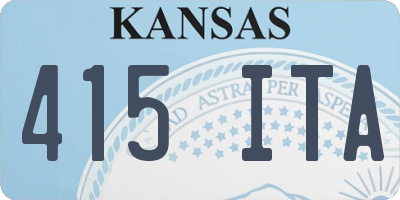 KS license plate 415ITA
