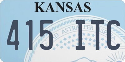 KS license plate 415ITC