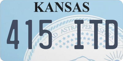 KS license plate 415ITD