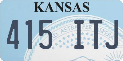 KS license plate 415ITJ