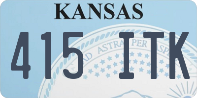KS license plate 415ITK