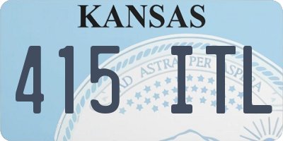 KS license plate 415ITL