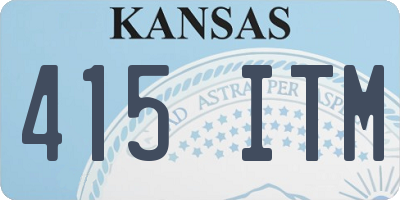 KS license plate 415ITM