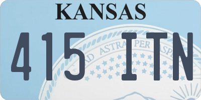 KS license plate 415ITN