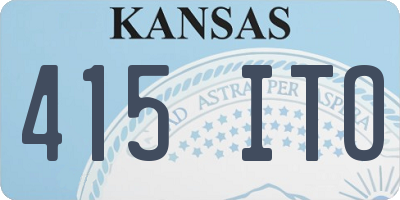 KS license plate 415ITO