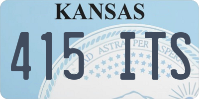 KS license plate 415ITS