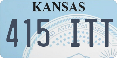 KS license plate 415ITT