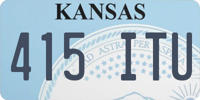 KS license plate 415ITU