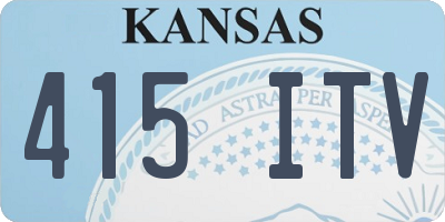 KS license plate 415ITV