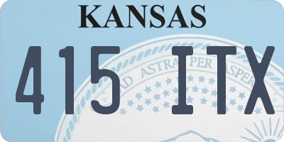 KS license plate 415ITX