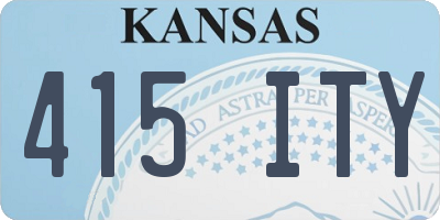 KS license plate 415ITY