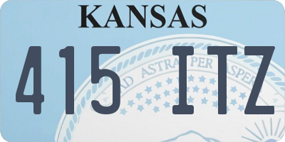 KS license plate 415ITZ