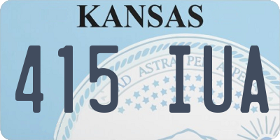 KS license plate 415IUA