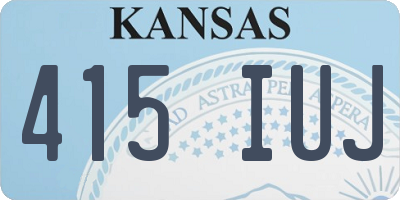 KS license plate 415IUJ
