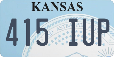 KS license plate 415IUP