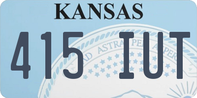 KS license plate 415IUT