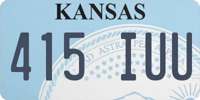 KS license plate 415IUU