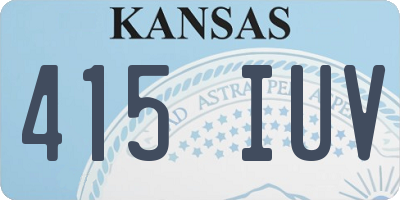 KS license plate 415IUV