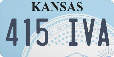 KS license plate 415IVA