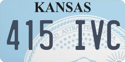 KS license plate 415IVC