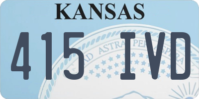 KS license plate 415IVD