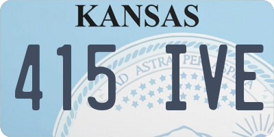 KS license plate 415IVE