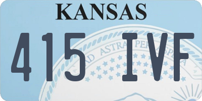 KS license plate 415IVF