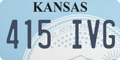 KS license plate 415IVG