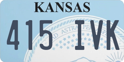 KS license plate 415IVK