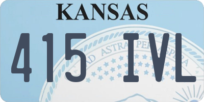 KS license plate 415IVL