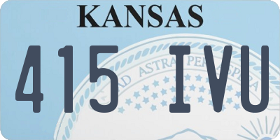 KS license plate 415IVU