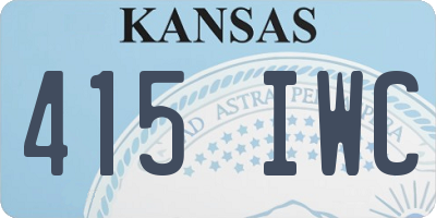 KS license plate 415IWC