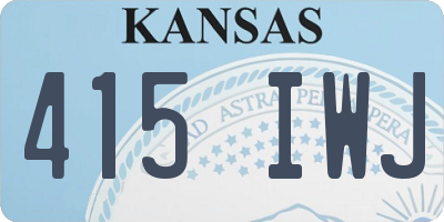 KS license plate 415IWJ