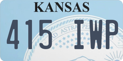KS license plate 415IWP
