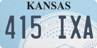 KS license plate 415IXA