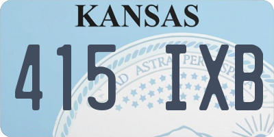 KS license plate 415IXB