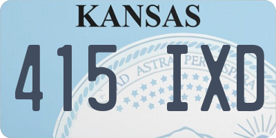 KS license plate 415IXD