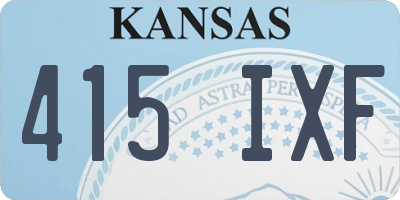 KS license plate 415IXF