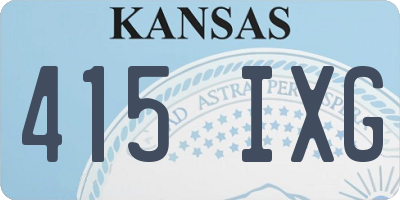 KS license plate 415IXG