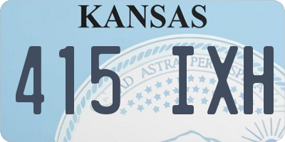 KS license plate 415IXH